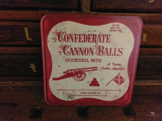 Confederate Cannon Balls Cookie Tin Artwork Wood Cutout