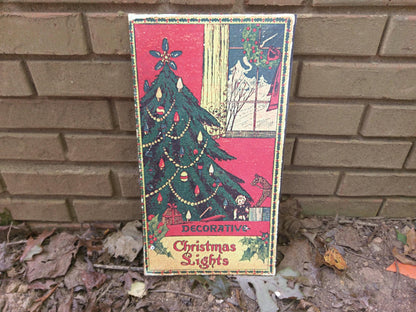 Decorative Christmas Lights Box Artwork Wood Cutout-The Sawmill Shop