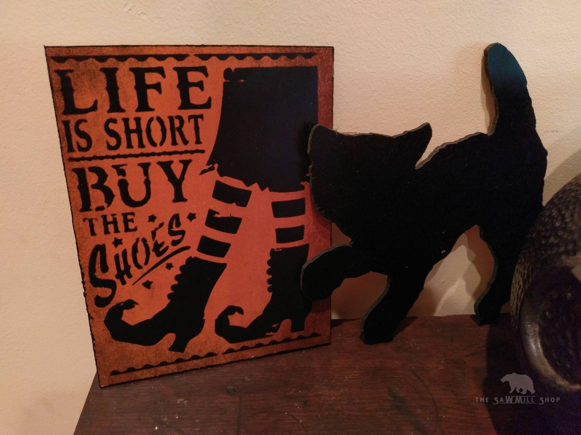 Halloween Witch "Buy the Shoes" Cutout-The Sawmill Shop