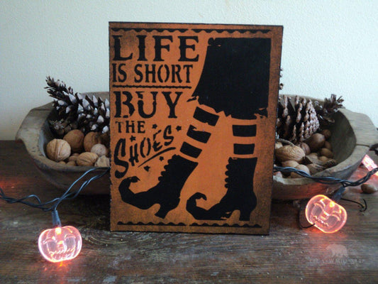 Halloween Witch "Buy the Shoes" Cutout-The Sawmill Shop
