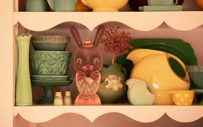 Johanna Parker Easter Chocolate Bunny Rabbit Head Wood Cutout for Spring Decorating-The Sawmill Shop