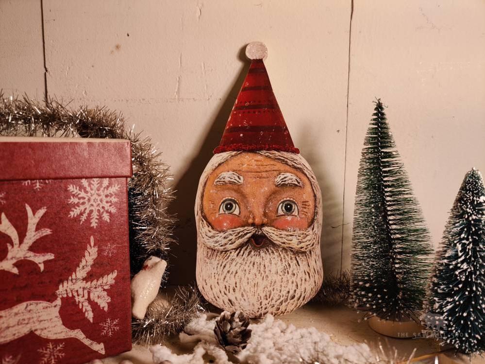 Johanna Parker Santa Christmas Primitive Wood Cutout-The Sawmill Shop