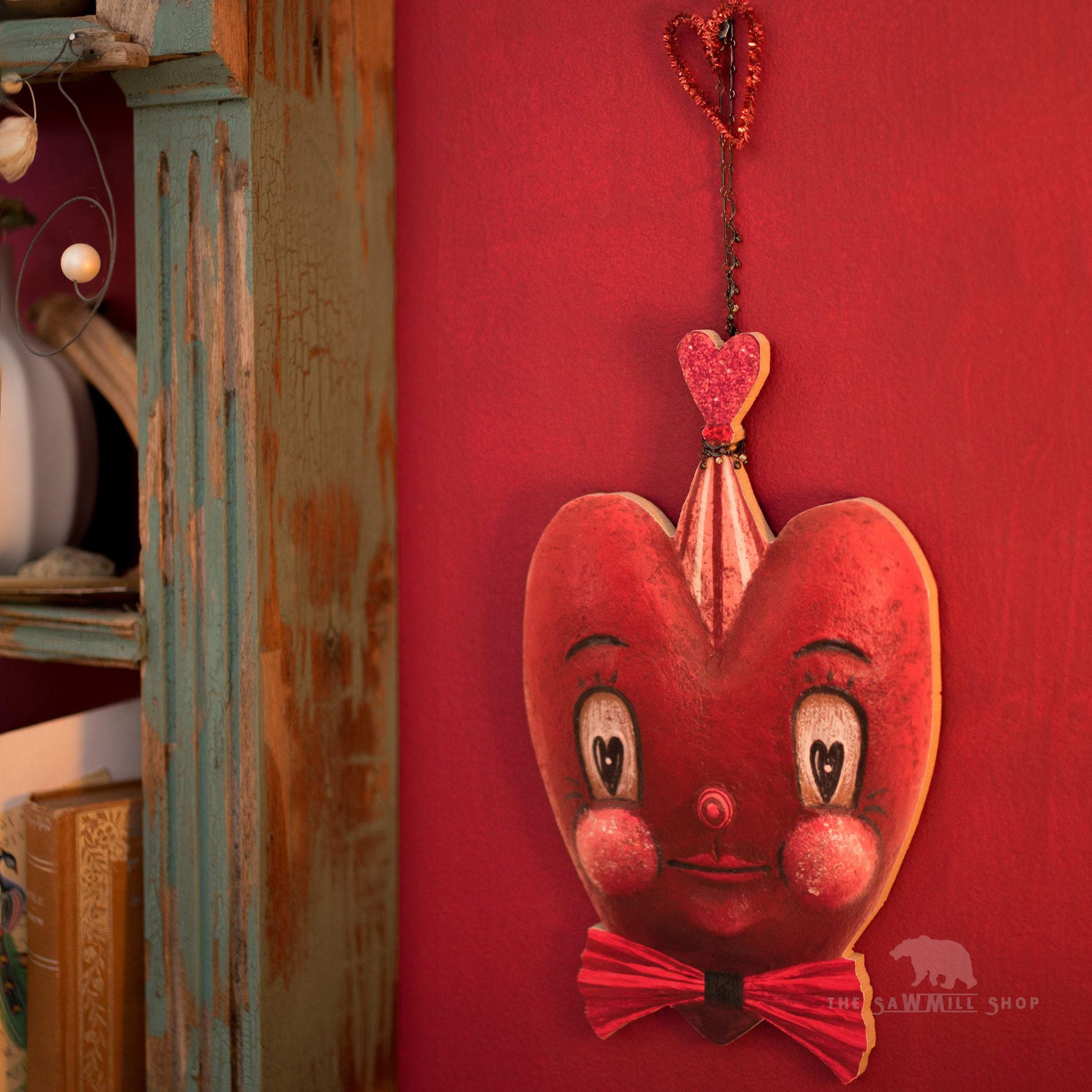 Johanna Parker Valentines Day Primitive Heart Wood Cutout-The Sawmill Shop