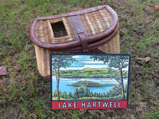 Lake Hartwell South Carolina Georgia Vintage Artwork Wood Cutout-The Sawmill Shop