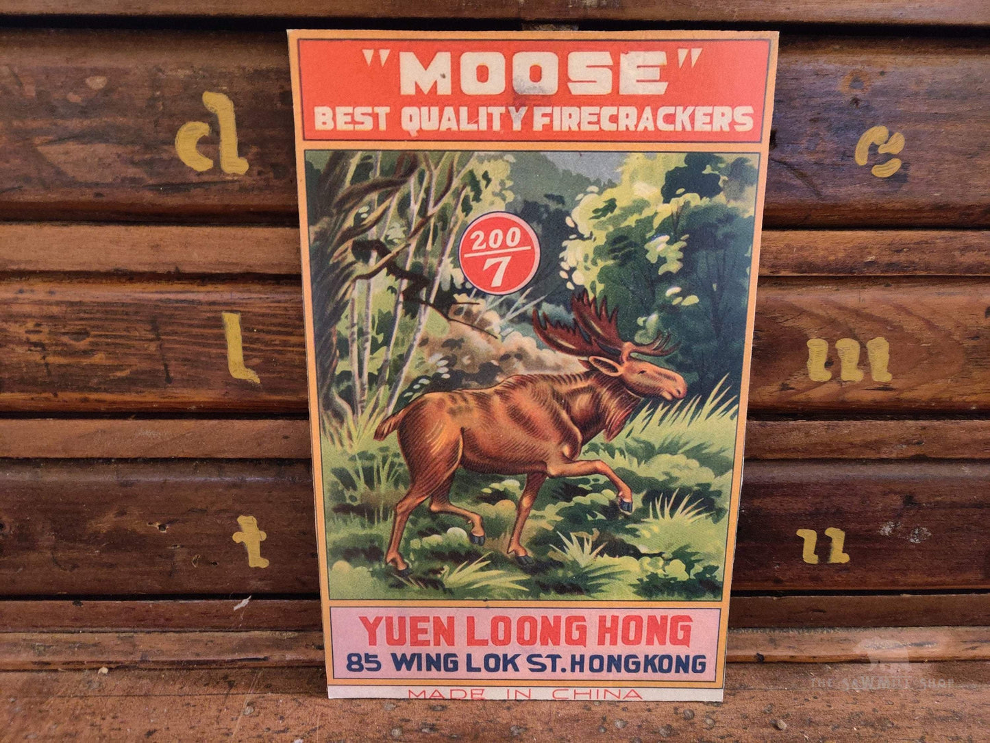 Moose Firecrackers Fourth of July Vintage Artwork Wood Cutout-The Sawmill Shop