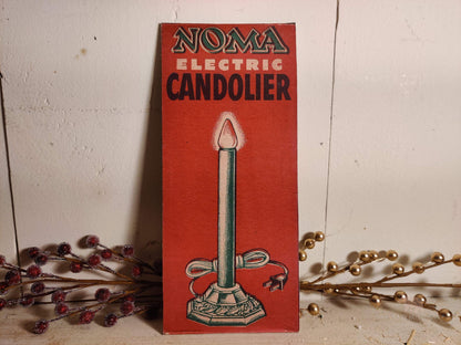 Noma Electric Candolier Christmas Lights Box Artwork Wood Cutout-The Sawmill Shop