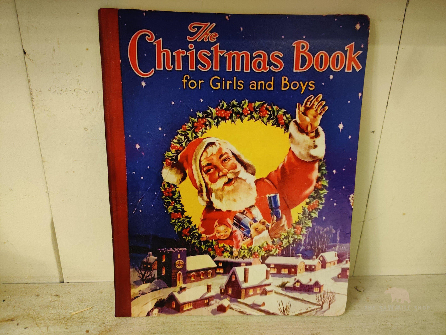 Retro Christmas Book Cover Artwork Wood Cutouts-The Sawmill Shop
