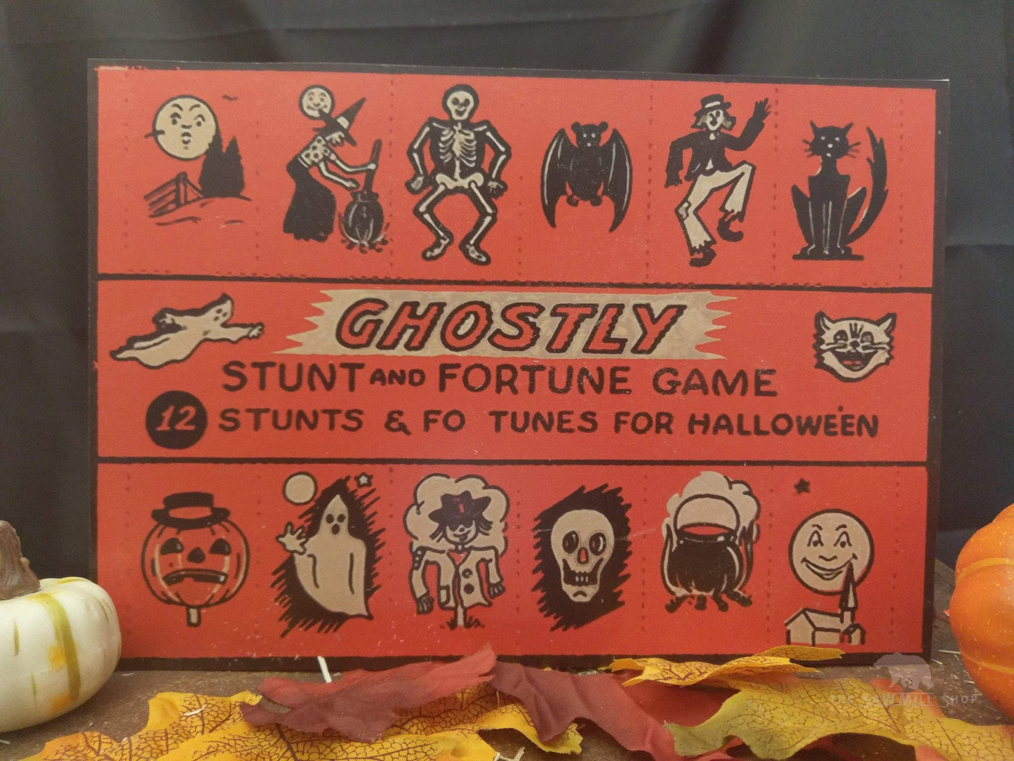 Retro Halloween Ghostly Fortune Game Box Cutout-The Sawmill Shop