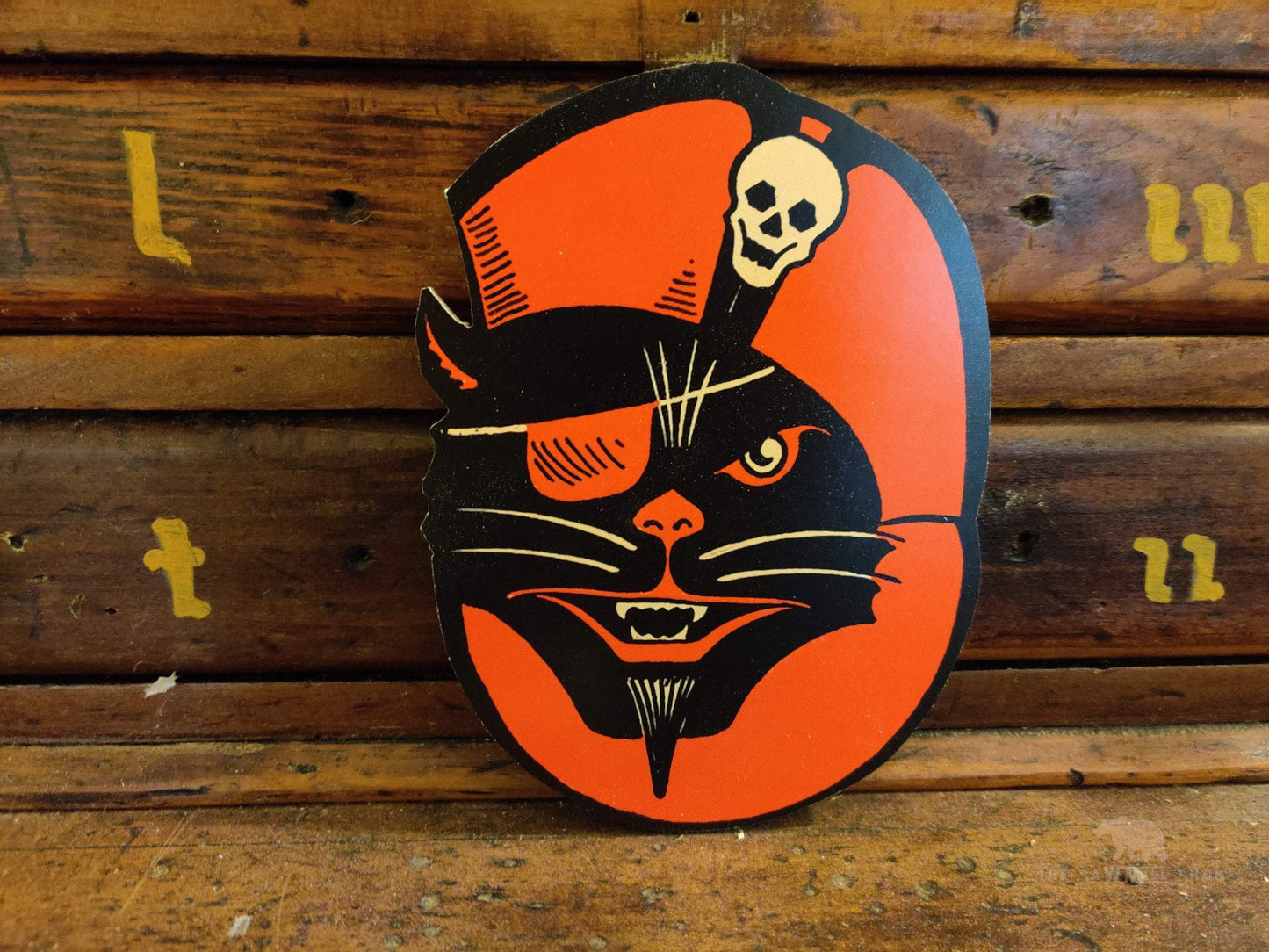 Retro Halloween Pirate Cat Artwork Wood Cutout-The Sawmill Shop