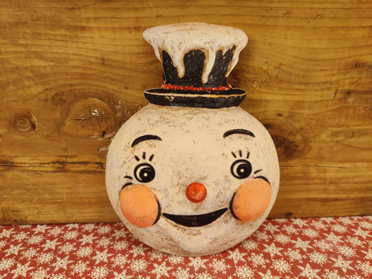 Retro Snowman Wood Cutout Johanna Parker Christmas Vintage Decor-The Sawmill Shop