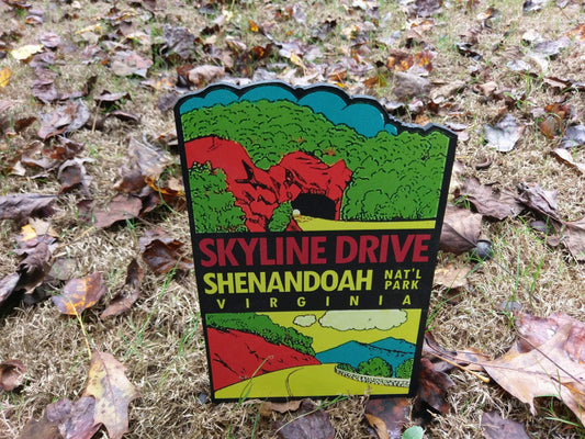 Skyline Drive Shenandoah National Park Virginia Retro Artwork Wood Cutout-The Sawmill Shop