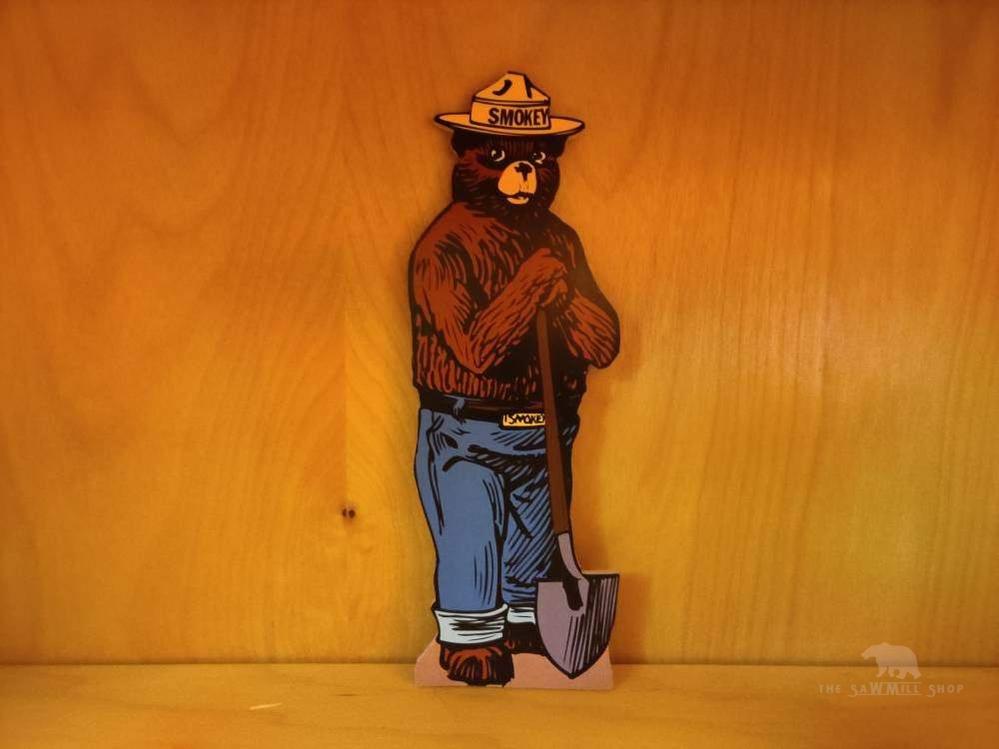 Smokey the Bear Standing Wood Cutout-The Sawmill Shop