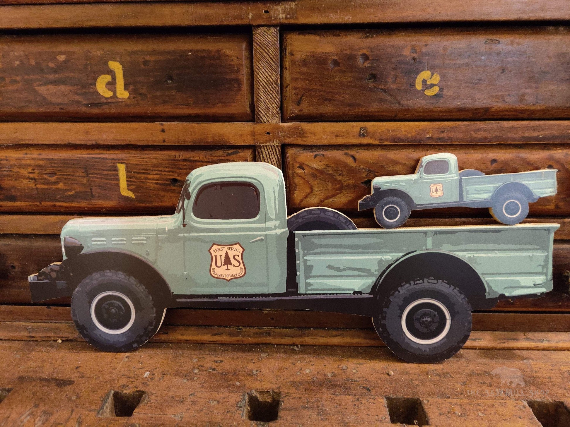 USDA Forest Service Truck Wood Cutout-The Sawmill Shop