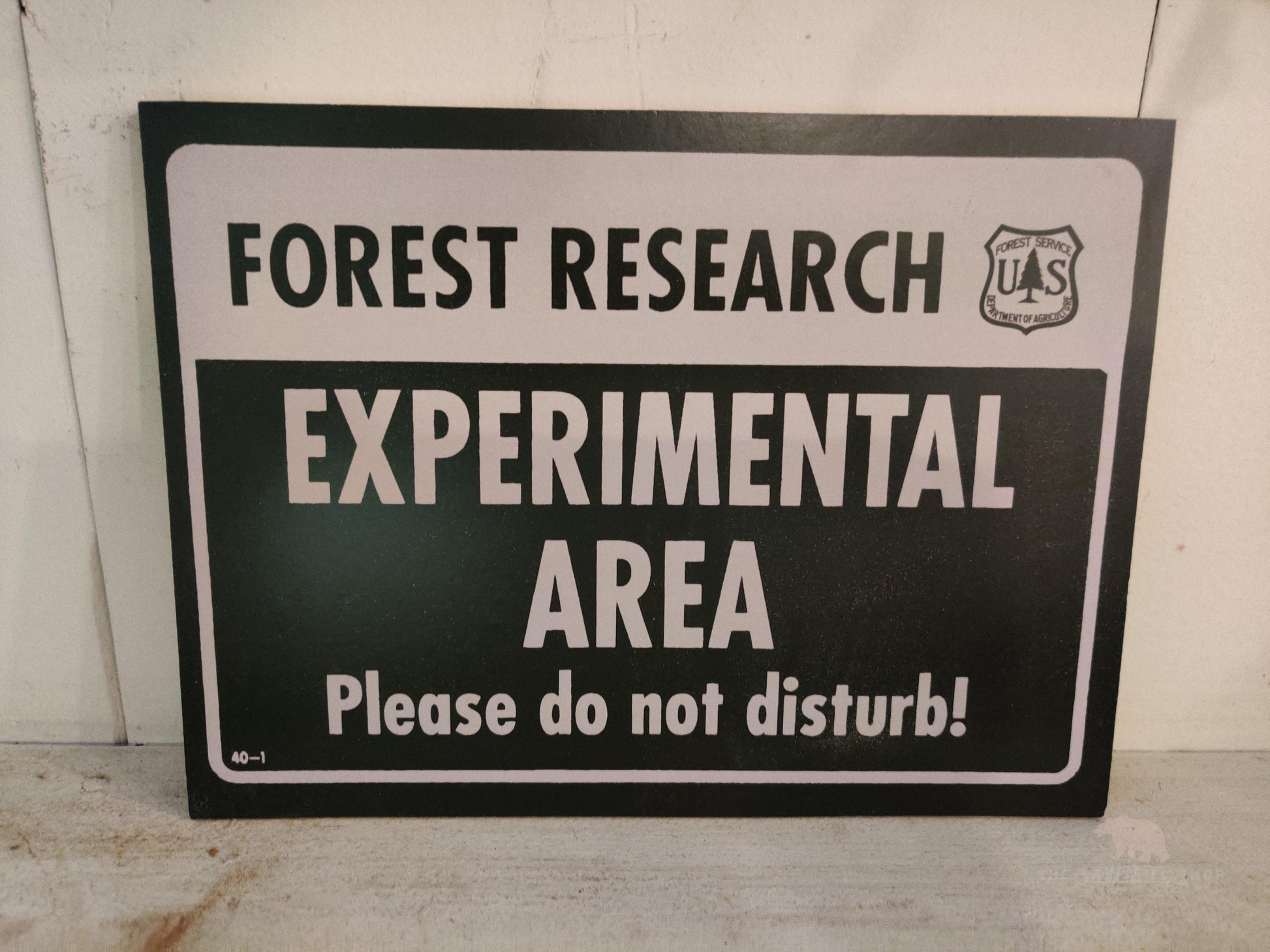 USDA National Forest Experimental Area Sign-The Sawmill Shop