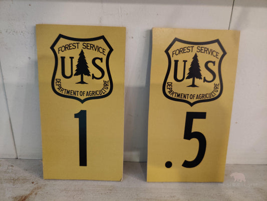 USDA National Forest Trail Marker Numbered Signs-The Sawmill Shop