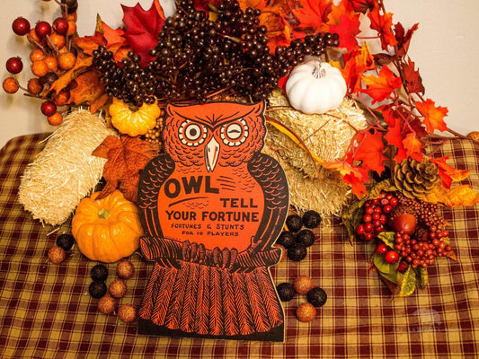 Vintage "Owl Tell Your Fortune" Halloween Wood Cutout-The Sawmill Shop