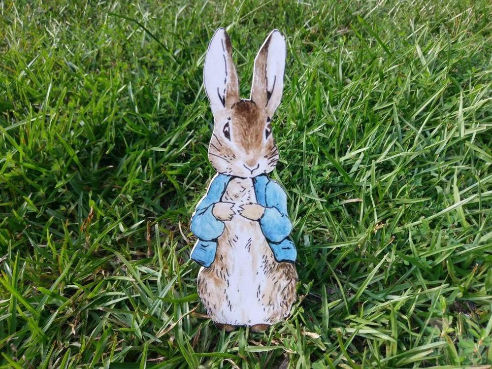 Vintage Peter Rabbit Standing Wood Cutout for Easter Decorating or Nursery-The Sawmill Shop